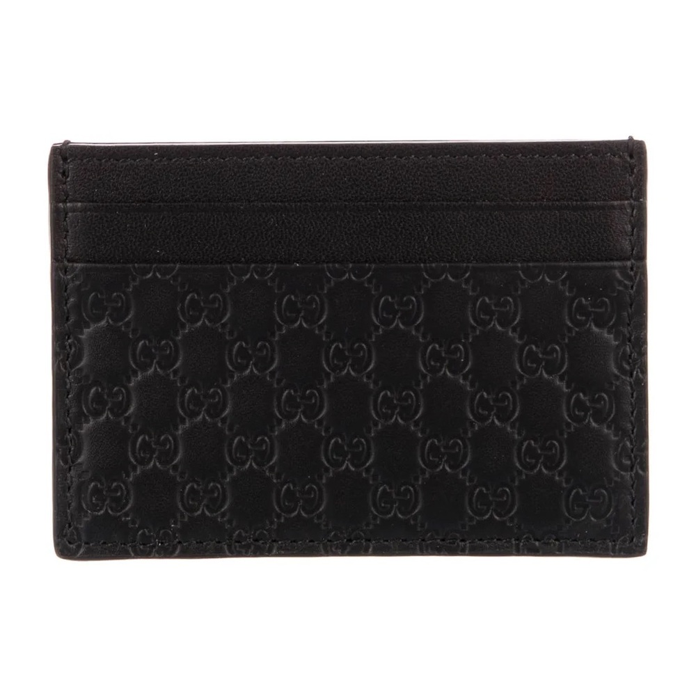 Gucci Microguccissima Pattern Leather Card Holder Wallet